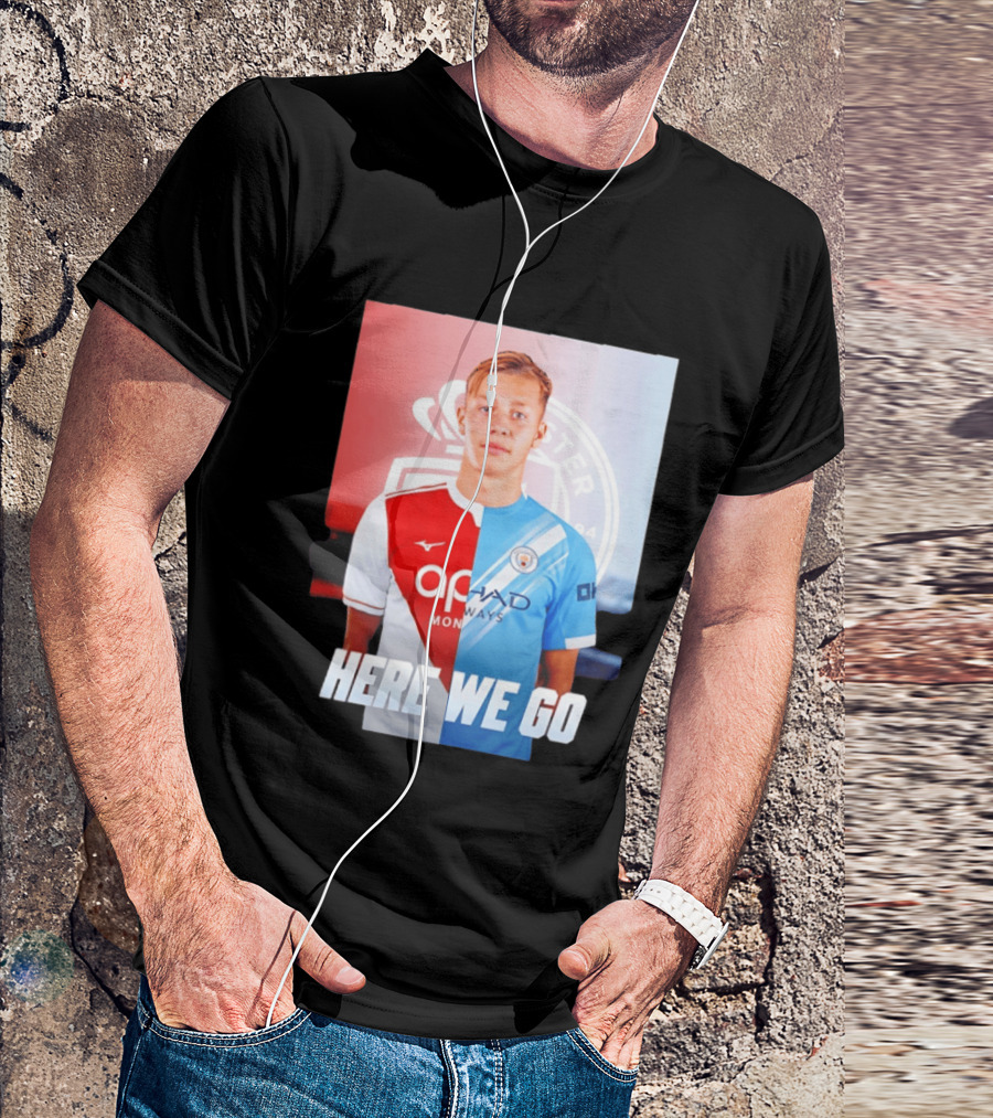 Mathys Detourbet Manchester City AS Monaco Transfer Here We Go T-Shirt