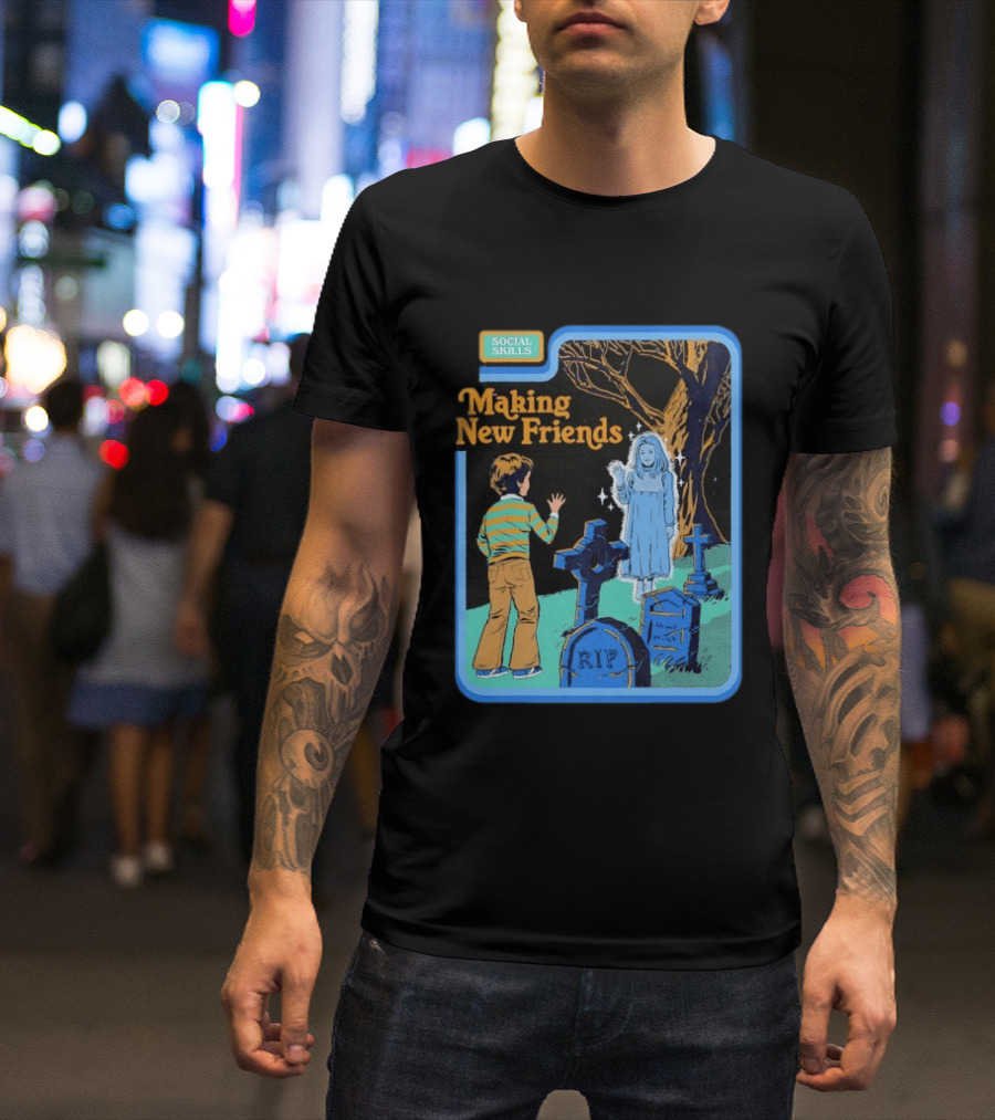 Social Skills Making New Friends Ghost RIP T-Shirt