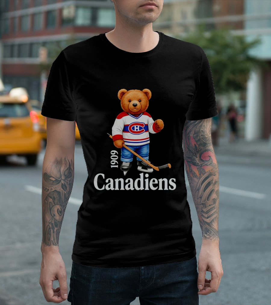 Montreal Canadiens 1909 Bear Hockey T-Shirt