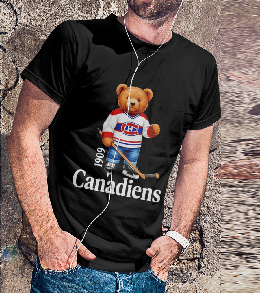 Montreal Canadiens 1909 Bear Hockey T-Shirt