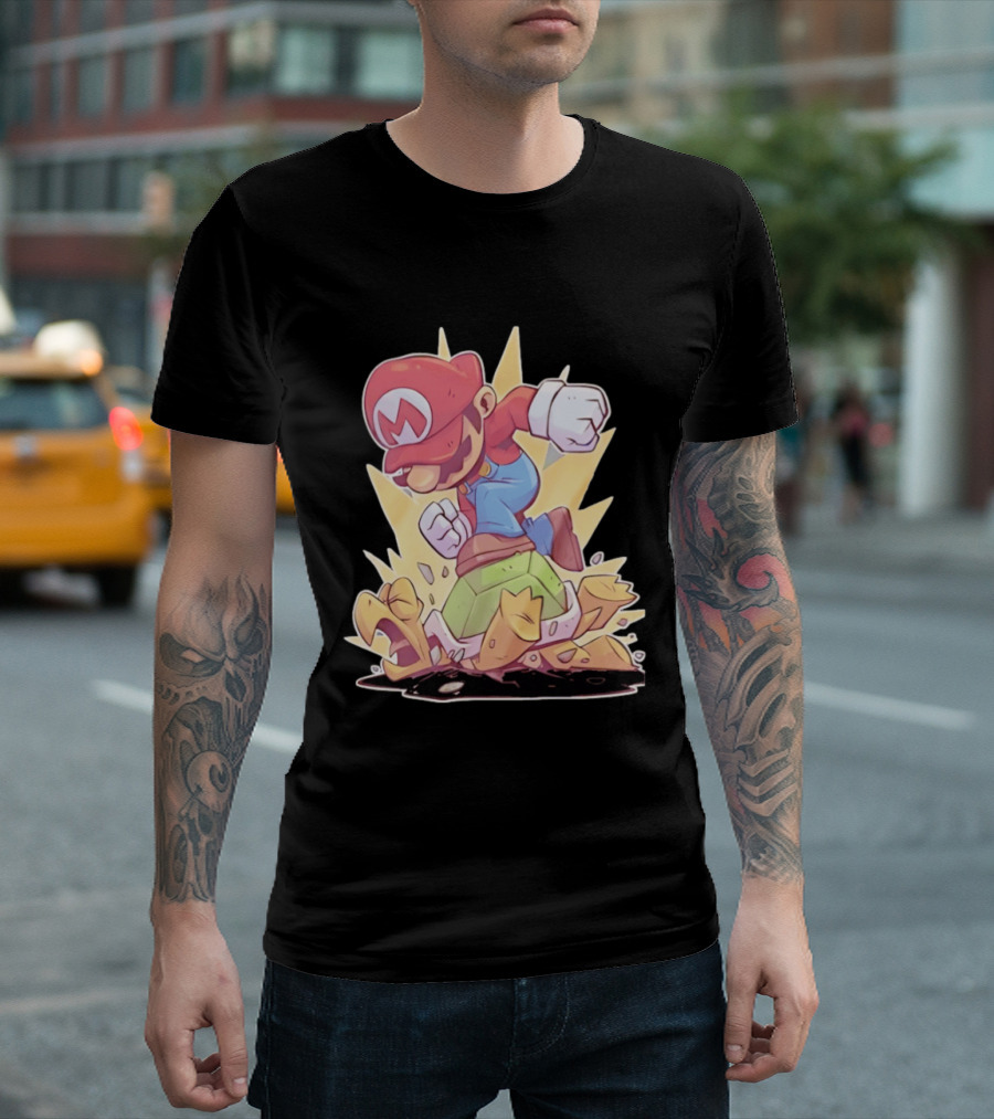 Super Mario Koopa Troopa Smash Stomp Action T-Shirt