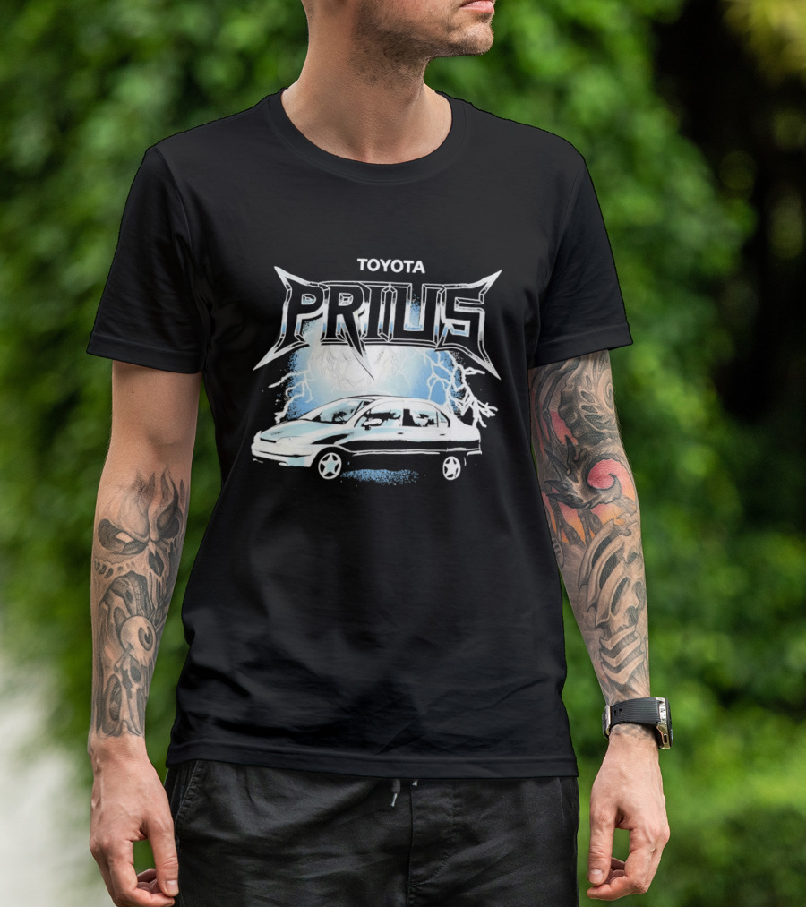 Toyota Prius Lightning Bolt Metal T-Shirt