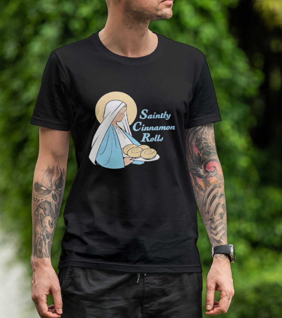 Saintly Cinnamon Roll Angelic Pastry Delight T-Shirt