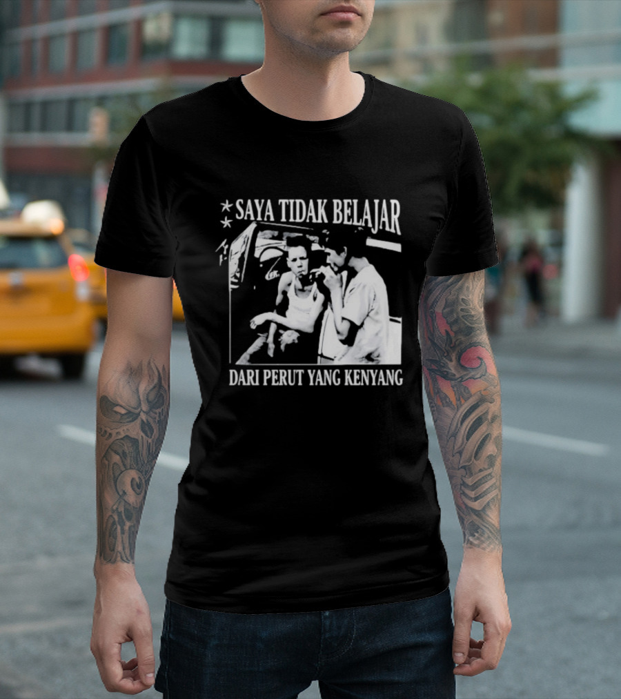 Saya Tidak Belajar Dari Perut Yang Kenyang Iconic Conversation T-Shirt
