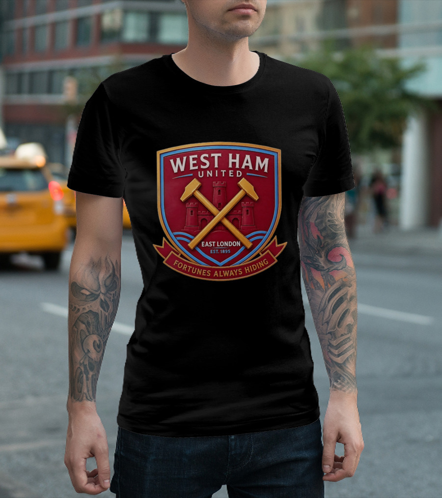 West Ham United East London Est 1895 Fortunes Always Hiding T-Shirt