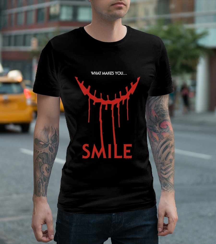 What Makes You Smile Red Creepy Stitched Grin T-Shirt