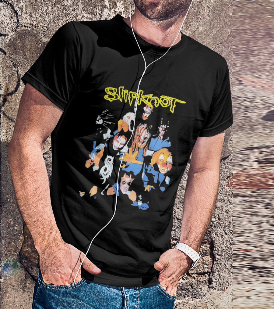Slipknot Band Members Iowa Era Self Titled Debut Album Masks T-Shirt