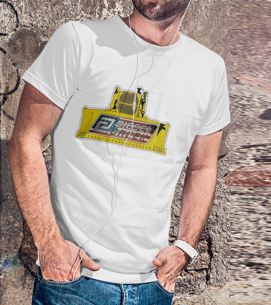 Diesel Creek 46A Dozer Iconic American Flag T-Shirt