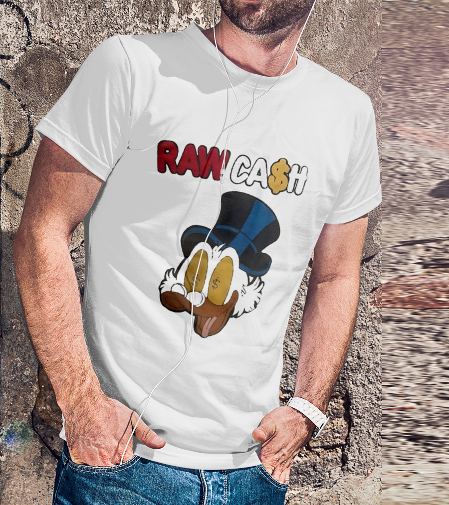 RAW CA$H Duck Eyes Dollar Sign Hat T-Shirt