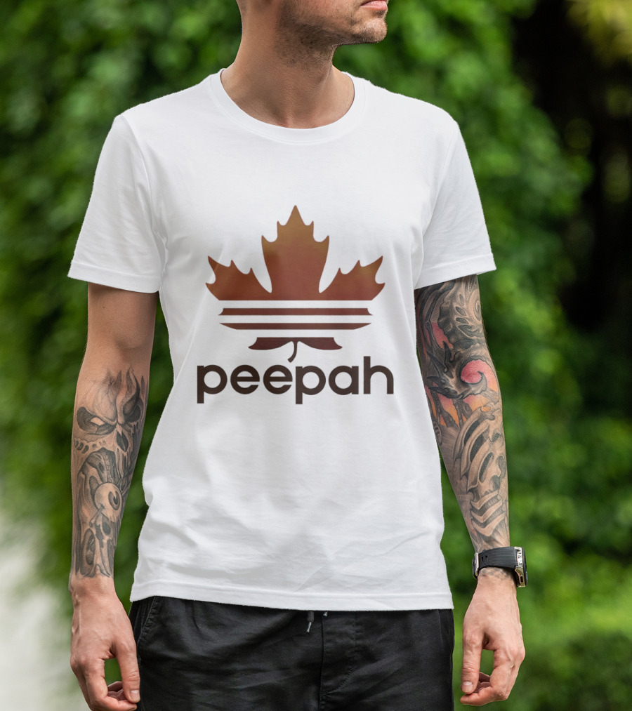 Leaf Peepah Autumn Maple Adidas Parody Peepah T-Shirt