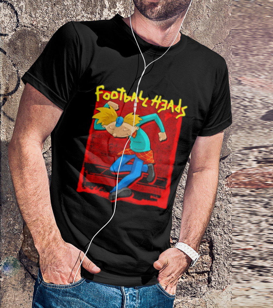 Hey Arnold Football Heads Nickelodeon Classic Cartoon T-Shirt