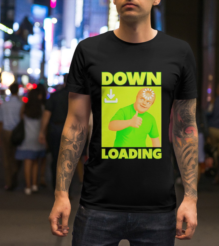Down Loading Thumbs Up Meme Humorous Internet Guy T-Shirt