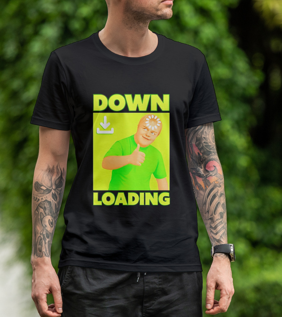 Down Loading Thumbs Up Meme Humorous Internet Guy T-Shirt