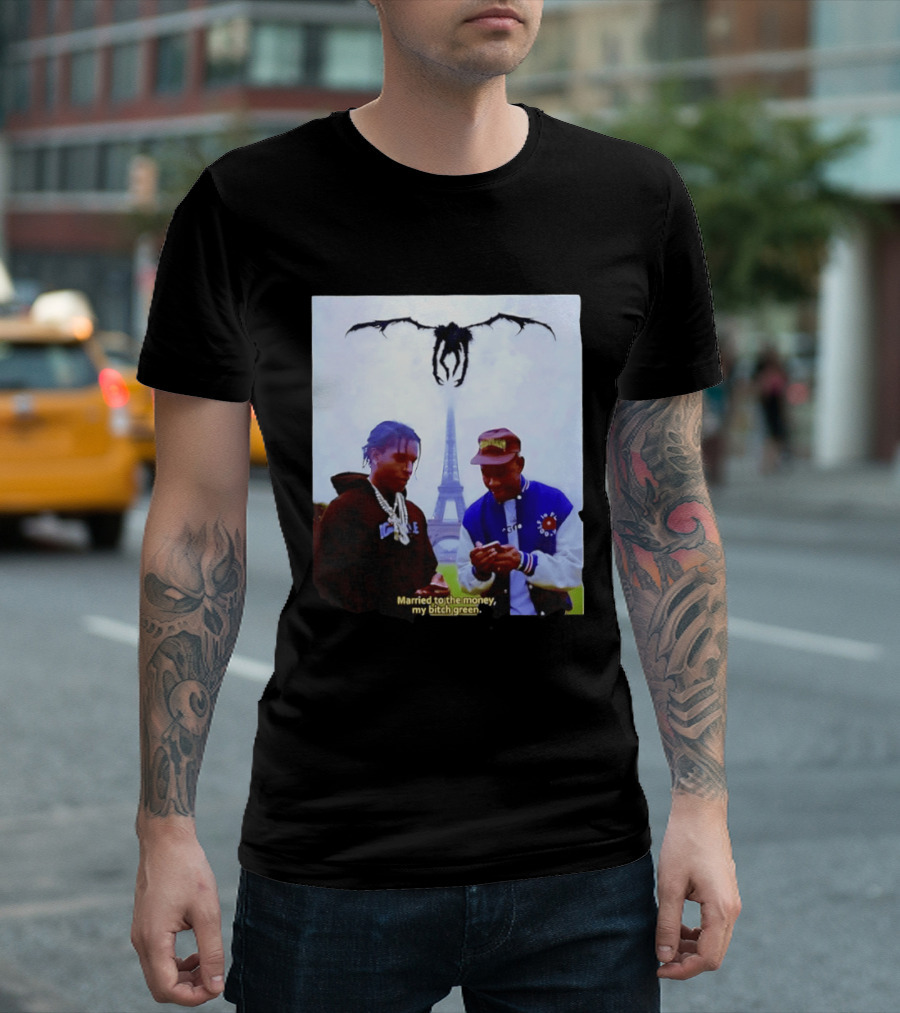 ASAP Rocky Tyler The Creator Eiffel Tower Married To The Money My Bitch Green T-Shirt