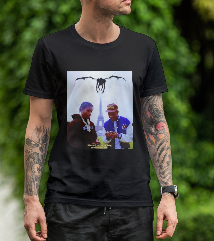 ASAP Rocky Tyler The Creator Eiffel Tower Married To The Money My Bitch Green T-Shirt
