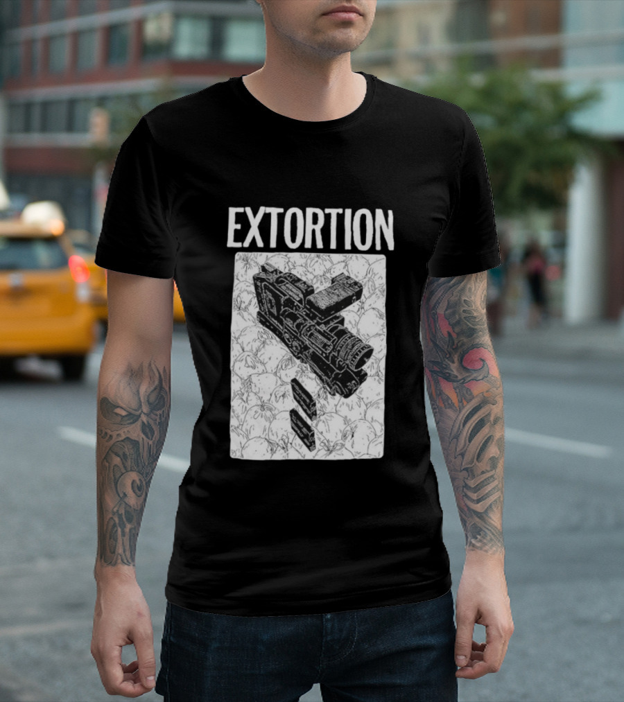 Extortion Band Video Camera Hardcore Punk T-Shirt