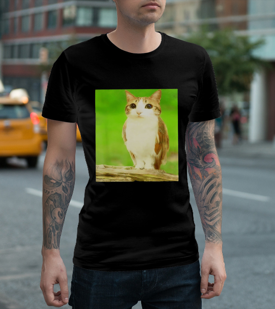 Cat Owl Hybrid Animal Mashup Creature Fusion T-Shirt
