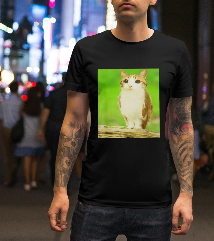 Cat Owl Hybrid Animal Mashup Creature Fusion T-Shirt