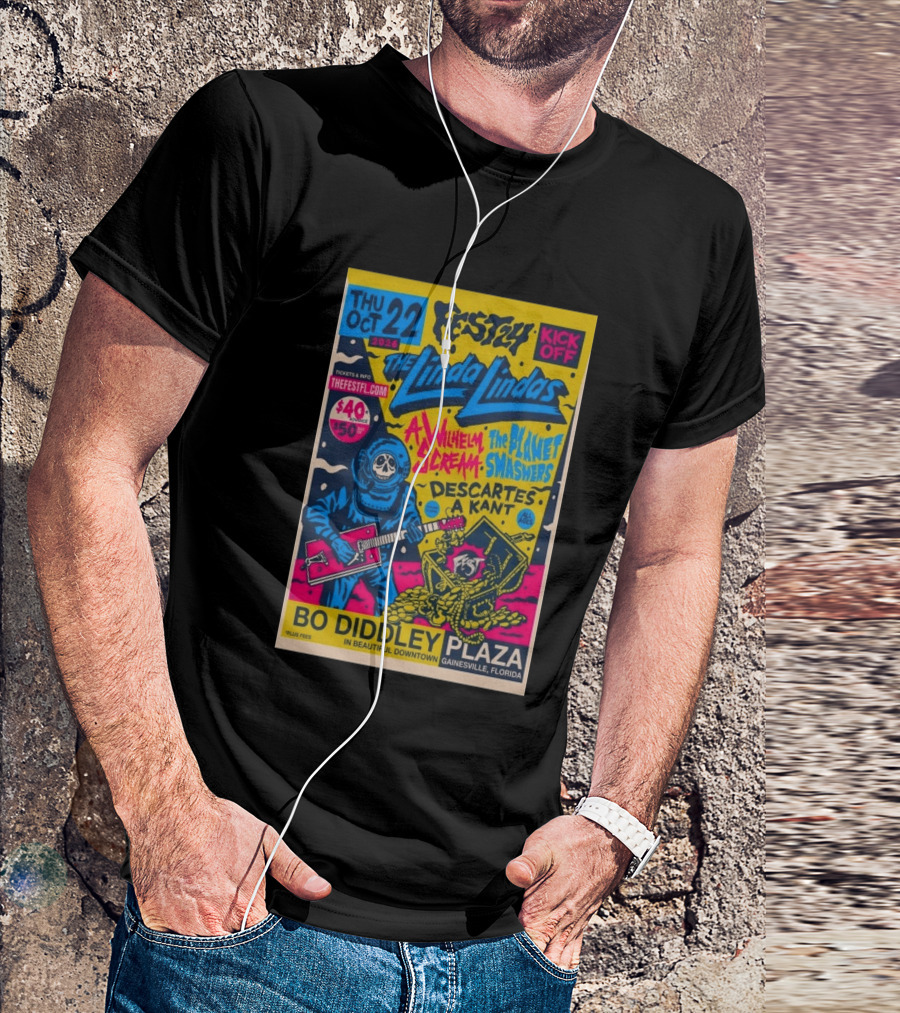 FEST 24 Kick Off 2026 The Linda Lindas Bo Diddley Plaza Gainesville Florida T-Shirt