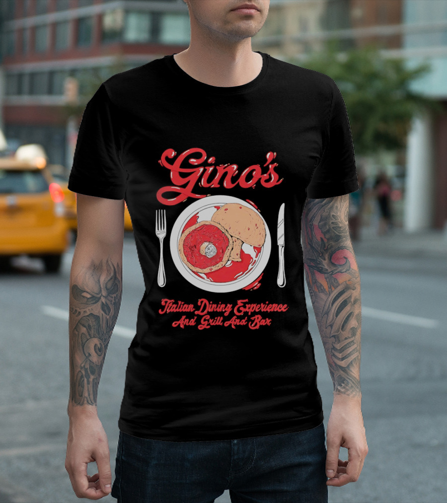 Gino's Italian Dining Experience And Grill And Bar Food Plate T-Shirt