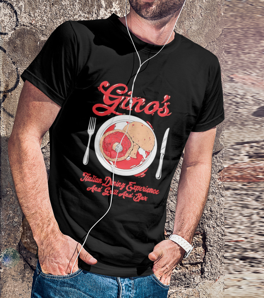 Gino's Italian Dining Experience And Grill And Bar Food Plate T-Shirt