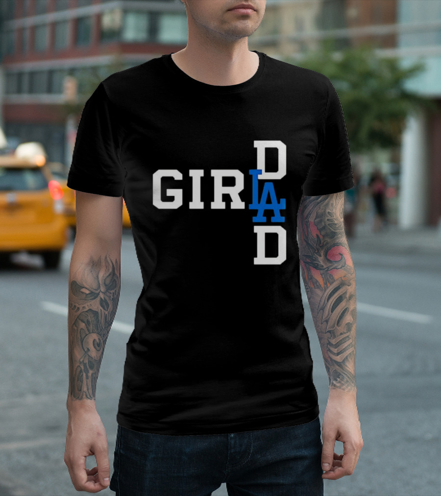 Los Angeles Dodgers MLB Girl Dad Baseball T-Shirt