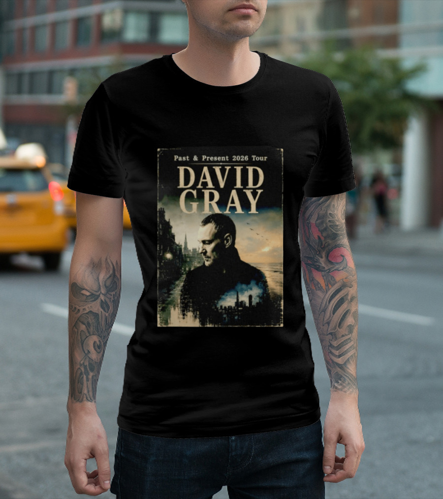David Gray Past And Present 2026 Tour Cityscape T-Shirt