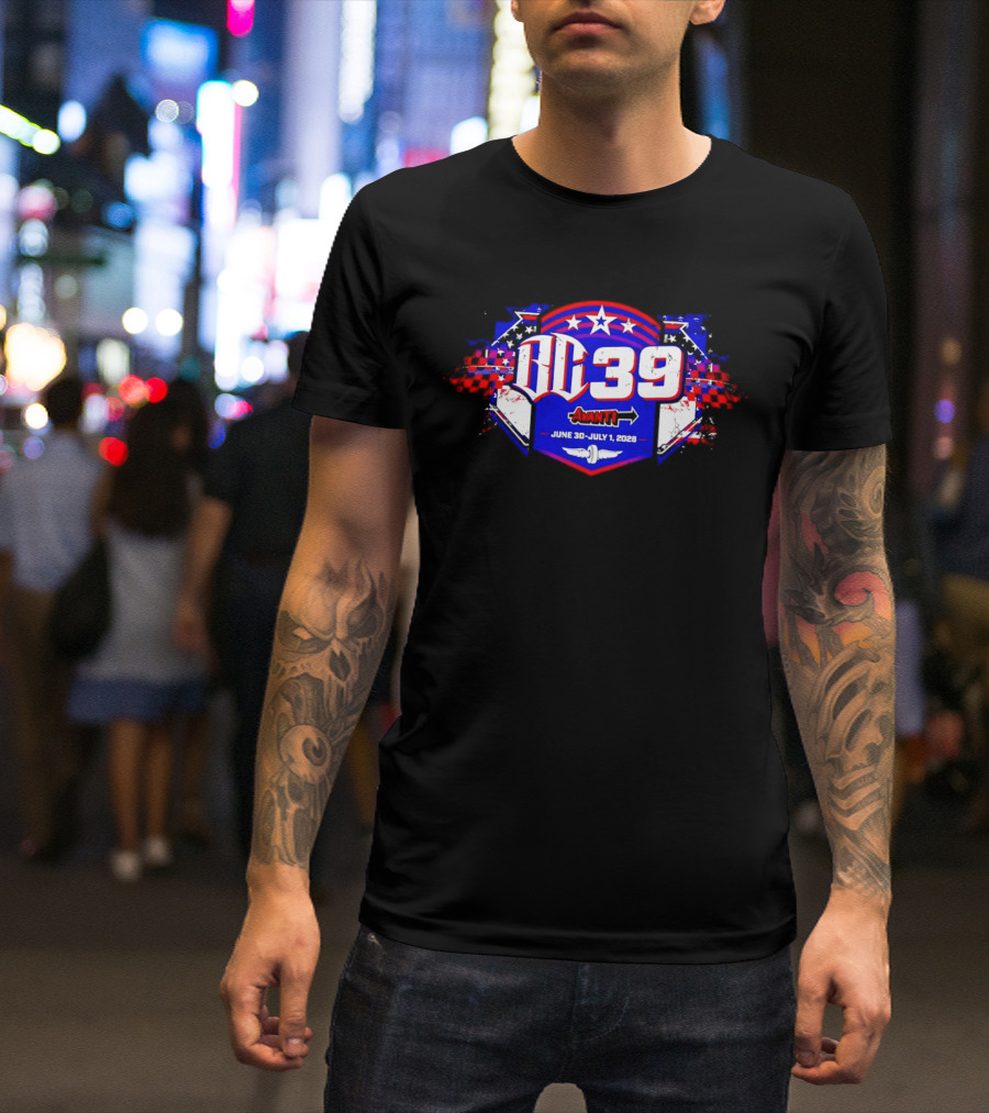DC 39 Avanti Racing Event June 30 July 1 2026 Checkered Flags Stars Wings T-Shirt