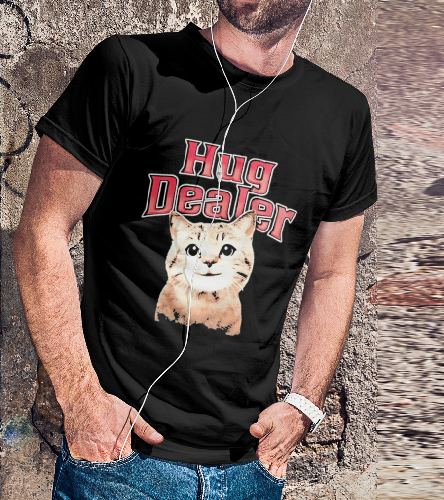 Hug Dealer Cute Tabby Cat Humor T-Shirt