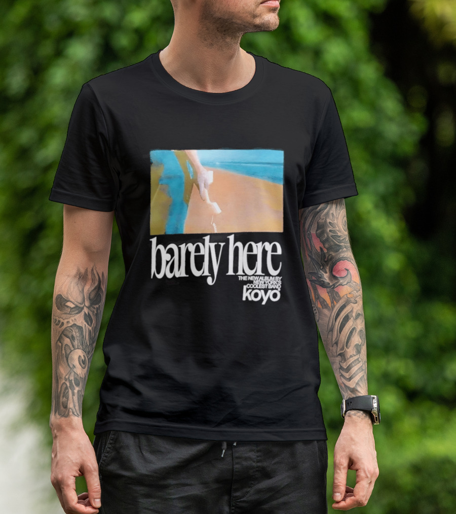 Koyo Barely Here Album Cover Art Beach Scene With Telephone T-Shirt