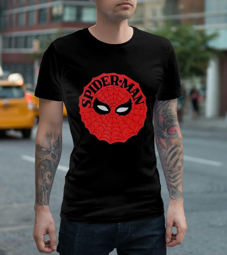 Spider Man Mask Marvel Comics Web T-Shirt
