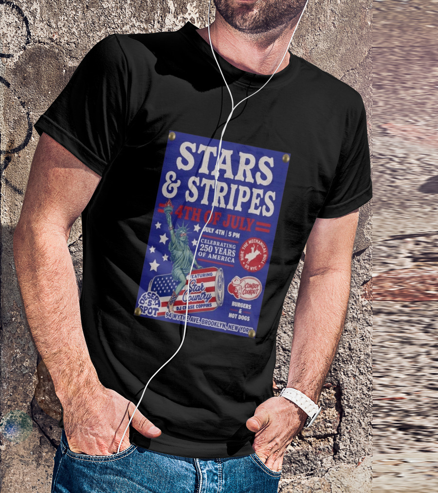 Stars & Stripes 4th Of July Celebration 250 Years Of America Brooklyn Event 2026 T-Shirt