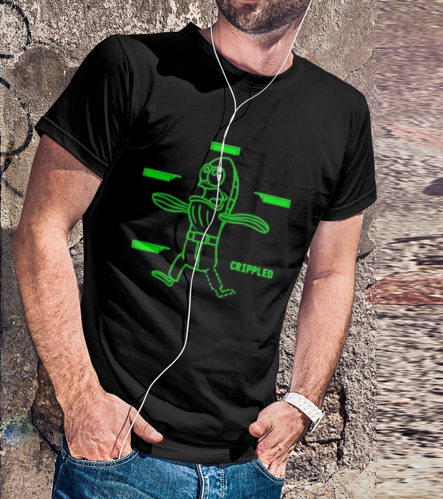 My Leg Crippled Meme Neon Green T-Shirt