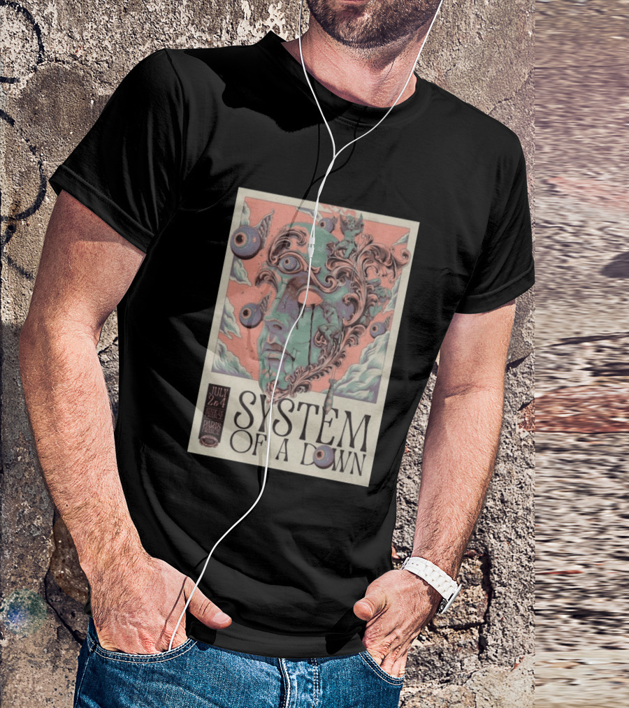 System Of A Down July 2 4 2026 Stade De France Paris Surreal T-Shirt
