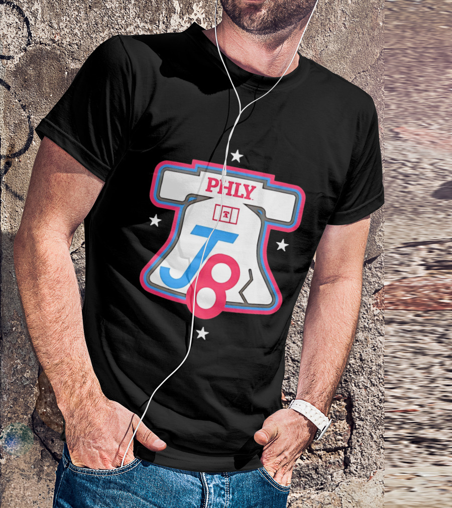 PHLY J8 Liberty Bell Stars Philadelphia Phillies T-Shirt