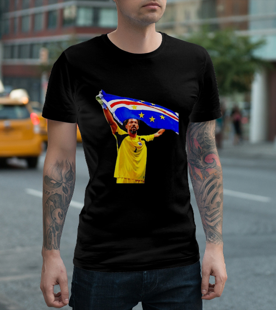 Vozinha Cape Verde Football Team Flag Celebration T-Shirt