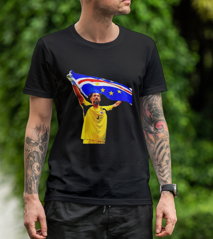 Vozinha Cape Verde Football Team Flag Celebration T-Shirt