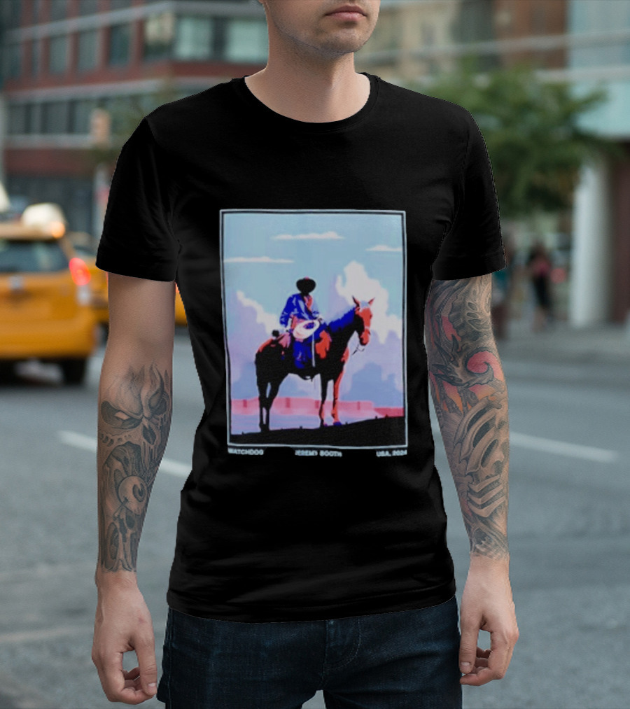 Dog Cowboy By Jeremy Booth USA 2024 T-Shirt