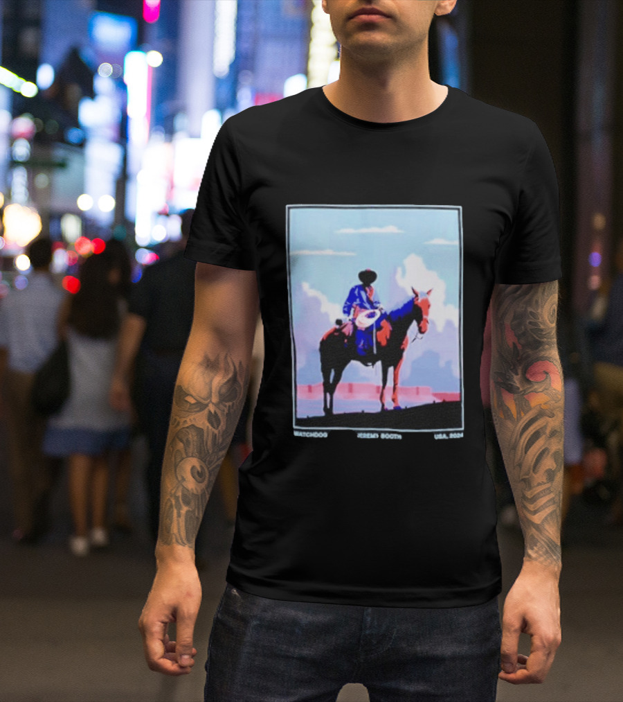 Dog Cowboy By Jeremy Booth USA 2024 T-Shirt