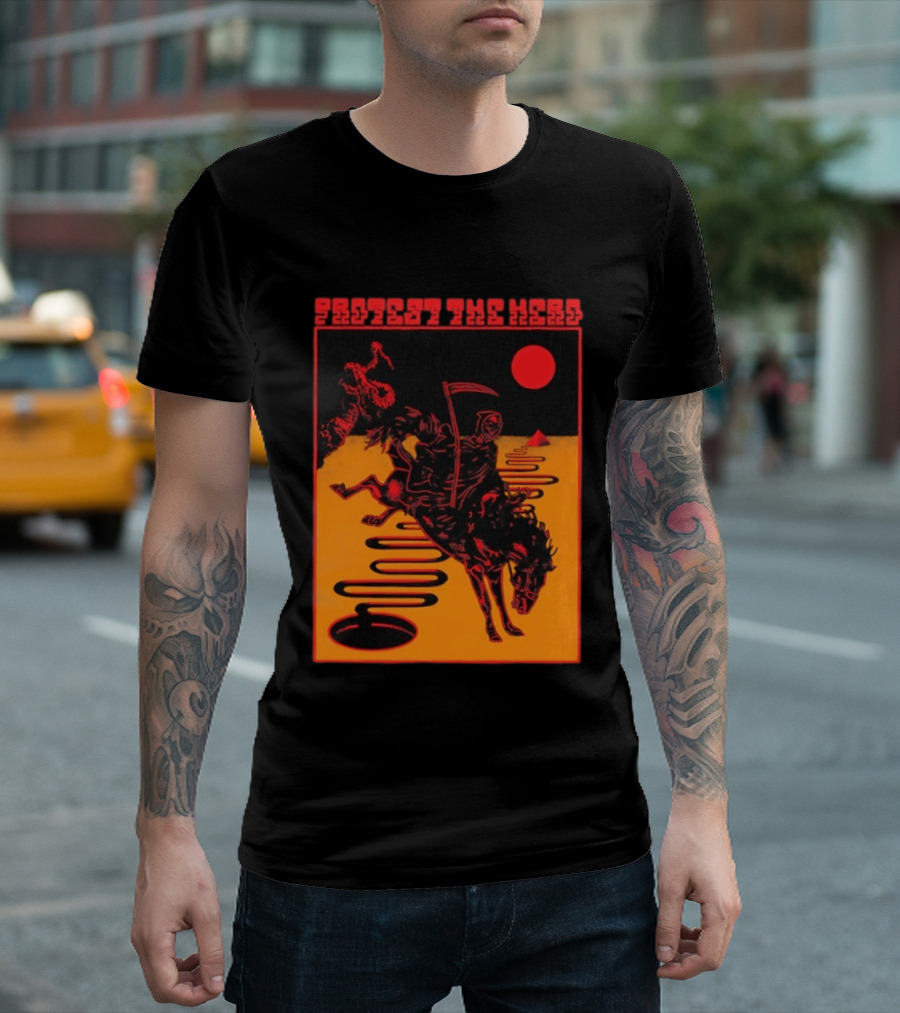 Protest The Hero Grim Reaper Horse Pyramid Red Moon Desert Path T-Shirt