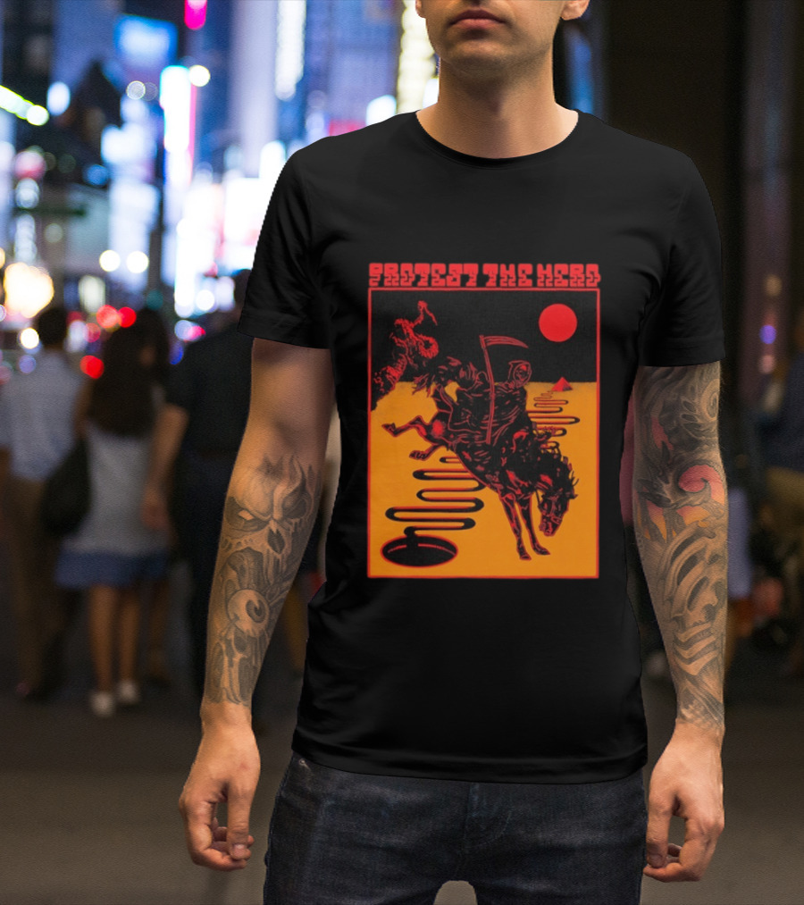 Protest The Hero Grim Reaper Horse Pyramid Red Moon Desert Path T-Shirt
