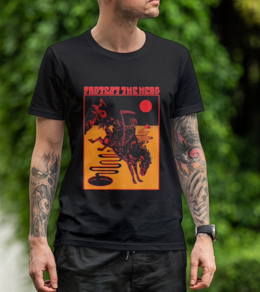 Protest The Hero Grim Reaper Horse Pyramid Red Moon Desert Path T-Shirt