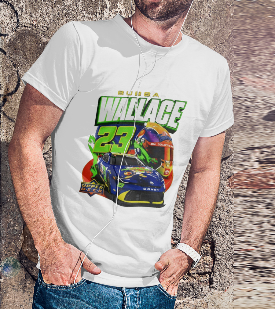Bubba Wallace 23 Collect The Best Upper D.E.C.K Racing Helmet And Camry T-Shirt