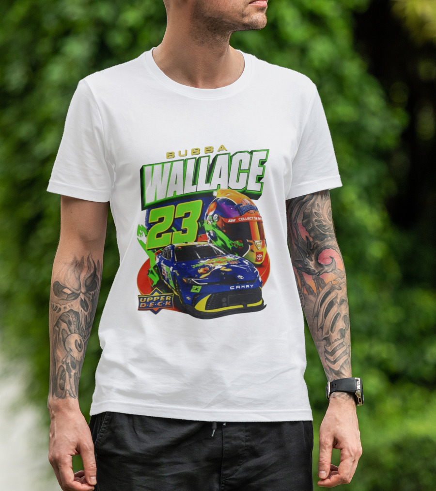 Bubba Wallace 23 Collect The Best Upper D.E.C.K Racing Helmet And Camry T-Shirt