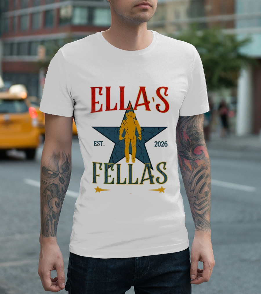 Ella's Fellas Est 2026 Astronaut Star T-Shirt