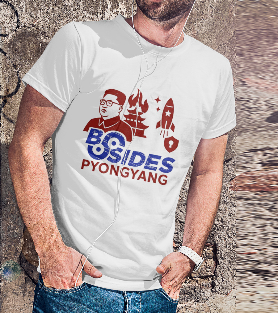 Kim Jong Un BSides Pyongyang Rocket Security Pagoda Shield Star T-Shirt