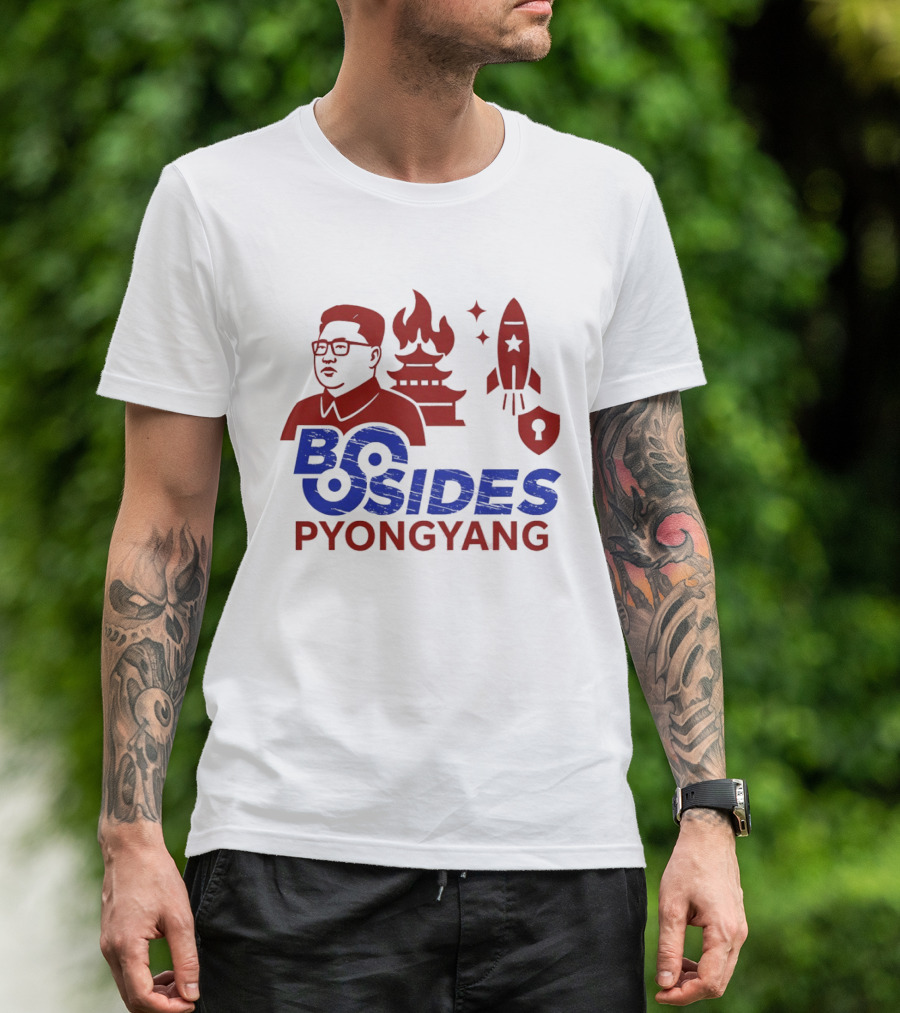 Kim Jong Un BSides Pyongyang Rocket Security Pagoda Shield Star T-Shirt