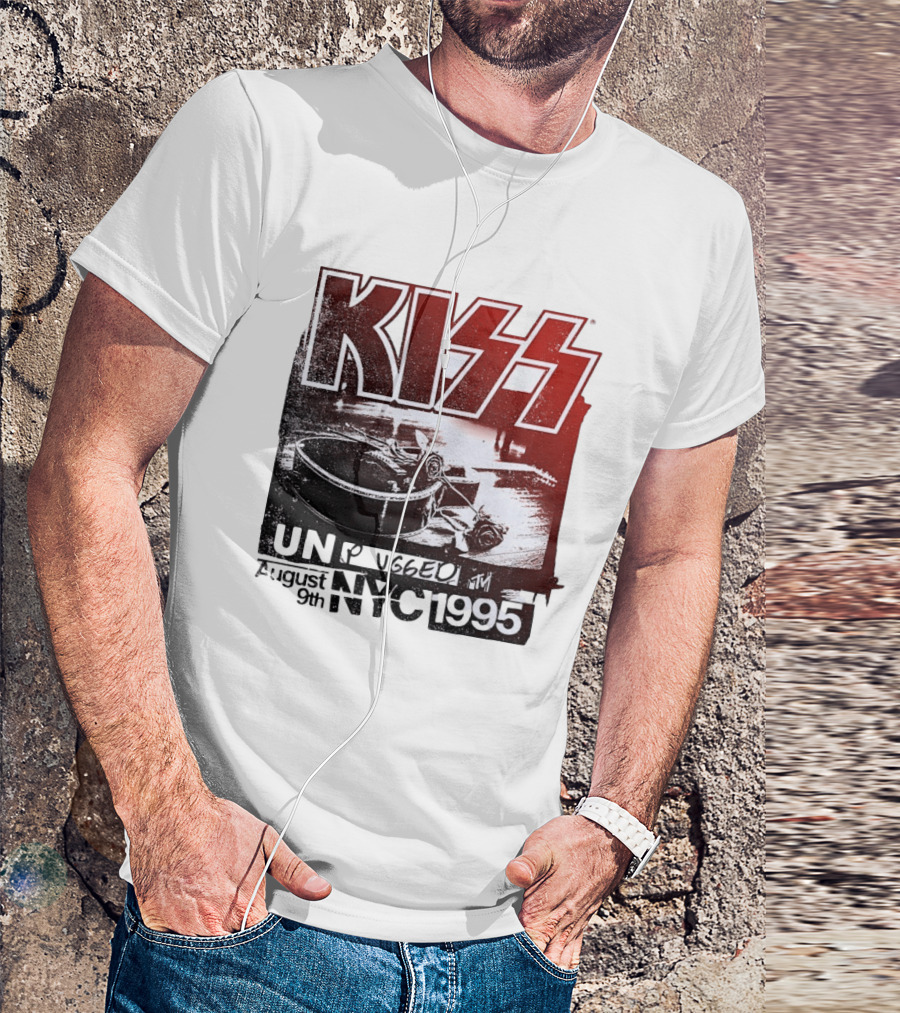 KISS Unplugged MTV August 9th 1995 NYC Guitar Roses T-Shirt