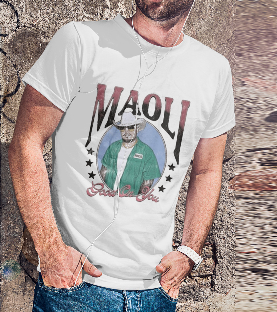 Maoli Good On You Cowboy Hat And Green Jacket Stars T-Shirt