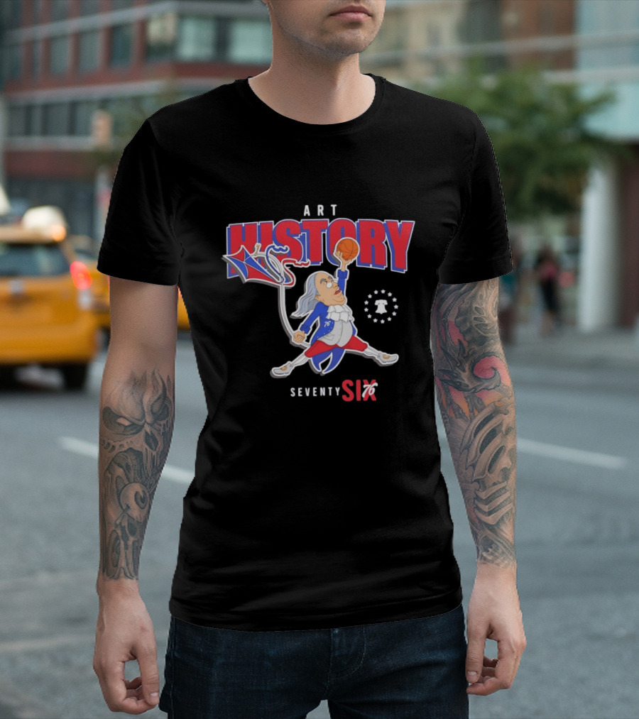 Ben Frankjumpman Art History Seventy Sixers T-Shirt